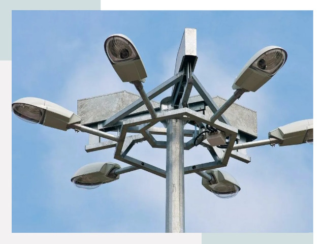 Монтаж осветительных мачт в Карталах