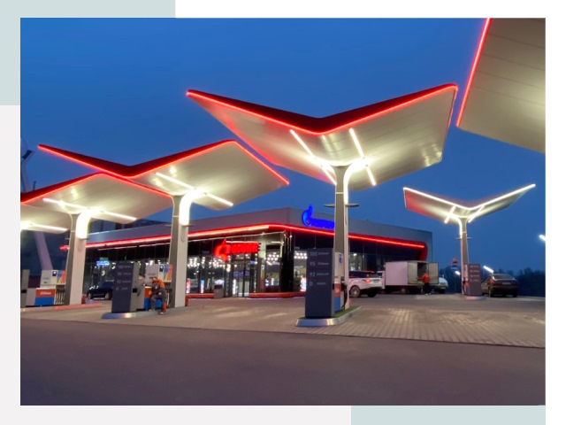 Навесы для АЗС в Карталах